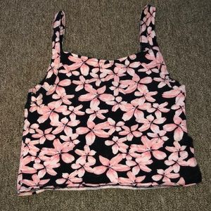 Floral print crop top